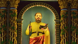 Sculptures at St. Mary's Church, Pulikunnu